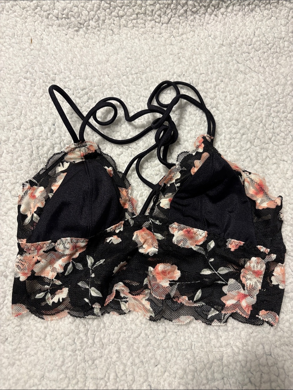 VS PINK - Floral Lace Bralette, size XS